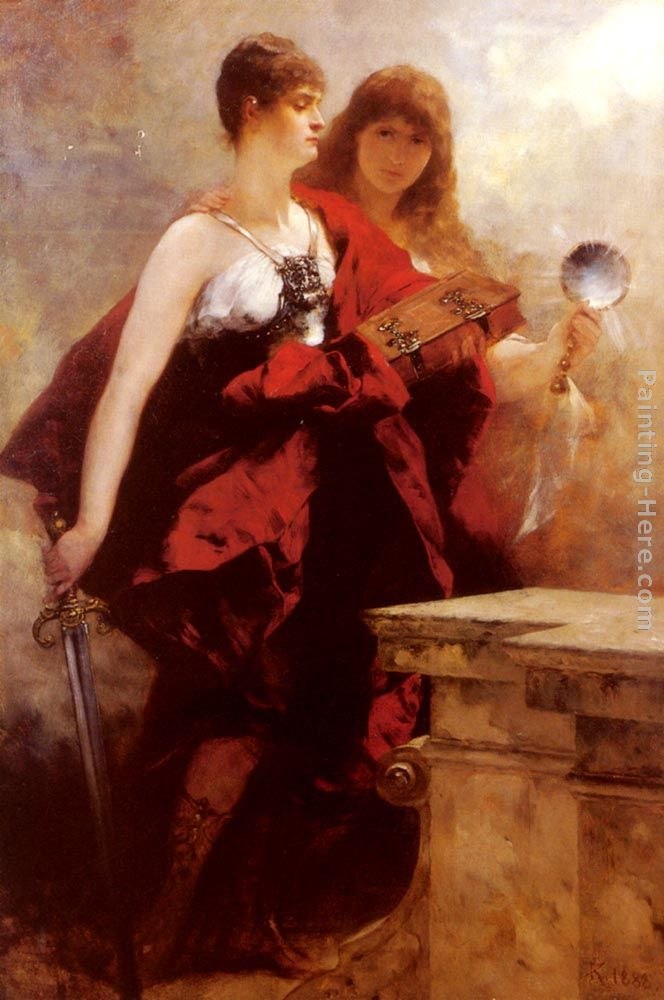 Hermann Kaulbach Allegory Of Wisdom And Justice